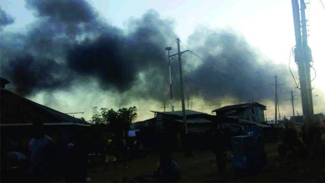 A darkened sky: Imagine living under this continuous, poisonous pall of smoke blotting out the light.